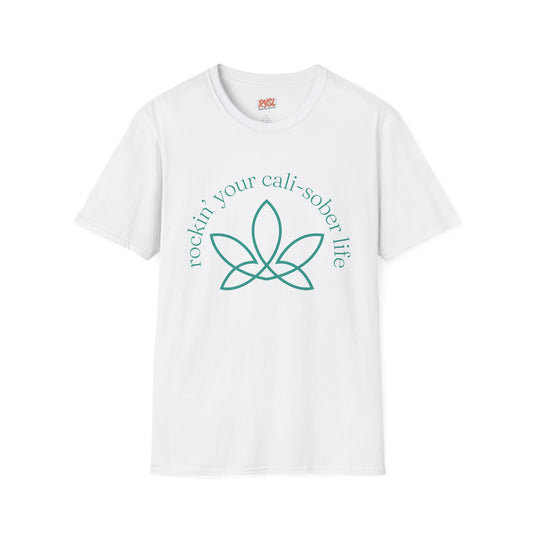 Cali-Sober Vibes Leaf Design Tee – Rockin’ Your Cali-Sober Life