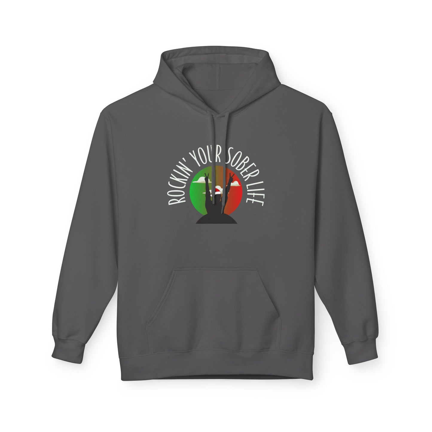 Rockin' Your Sober Life Hoodie with Clouds