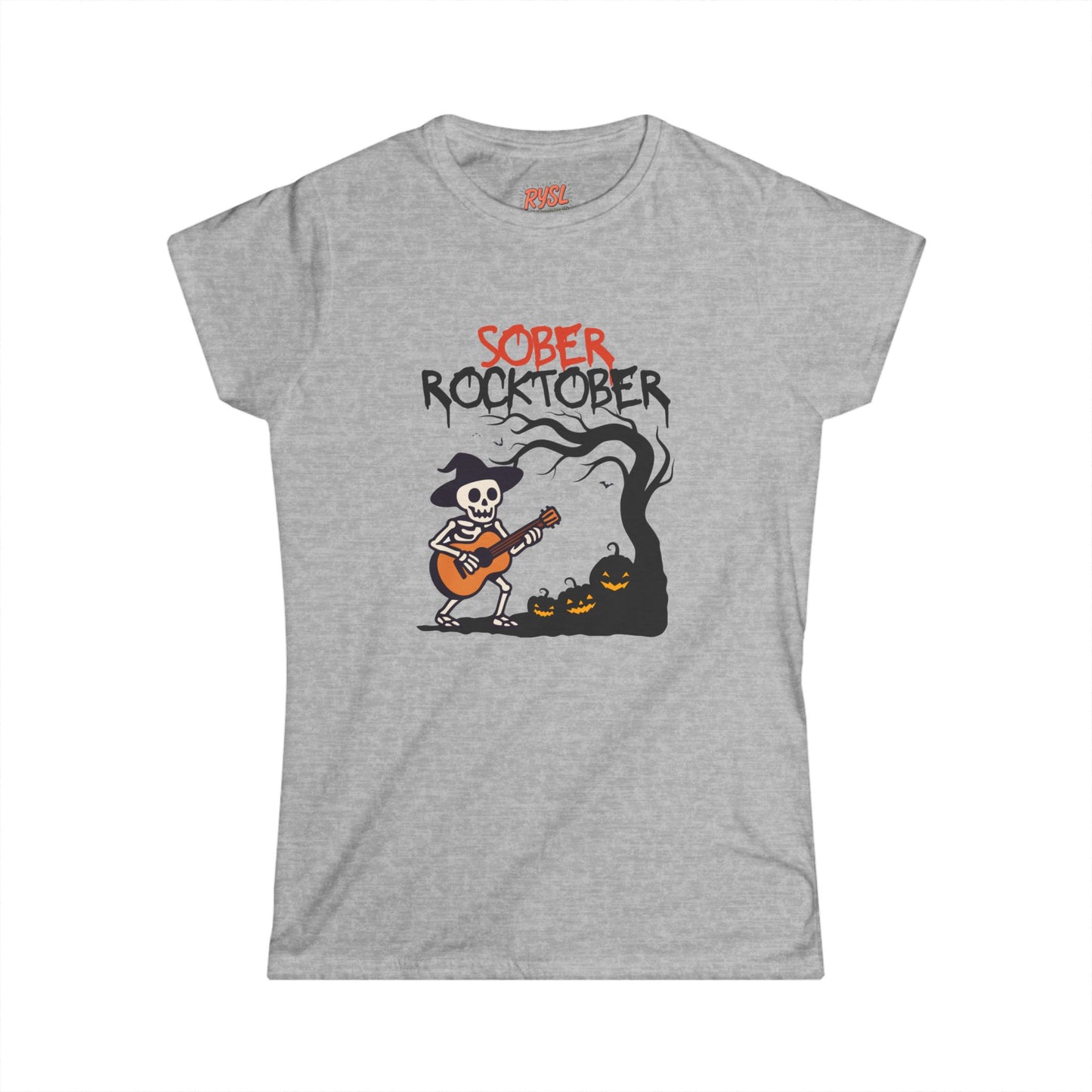 Sober Rocktober Women's Tee – Spooky Season, Sober Style