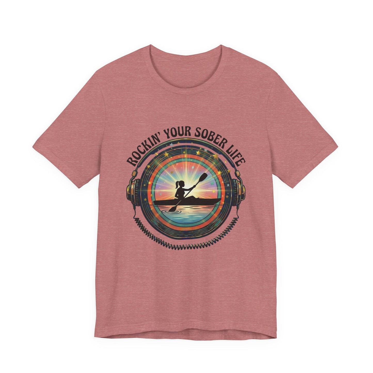 Rockin' Your Sober Life - Women's Kayaking Edition | Sunset Vinyl Design