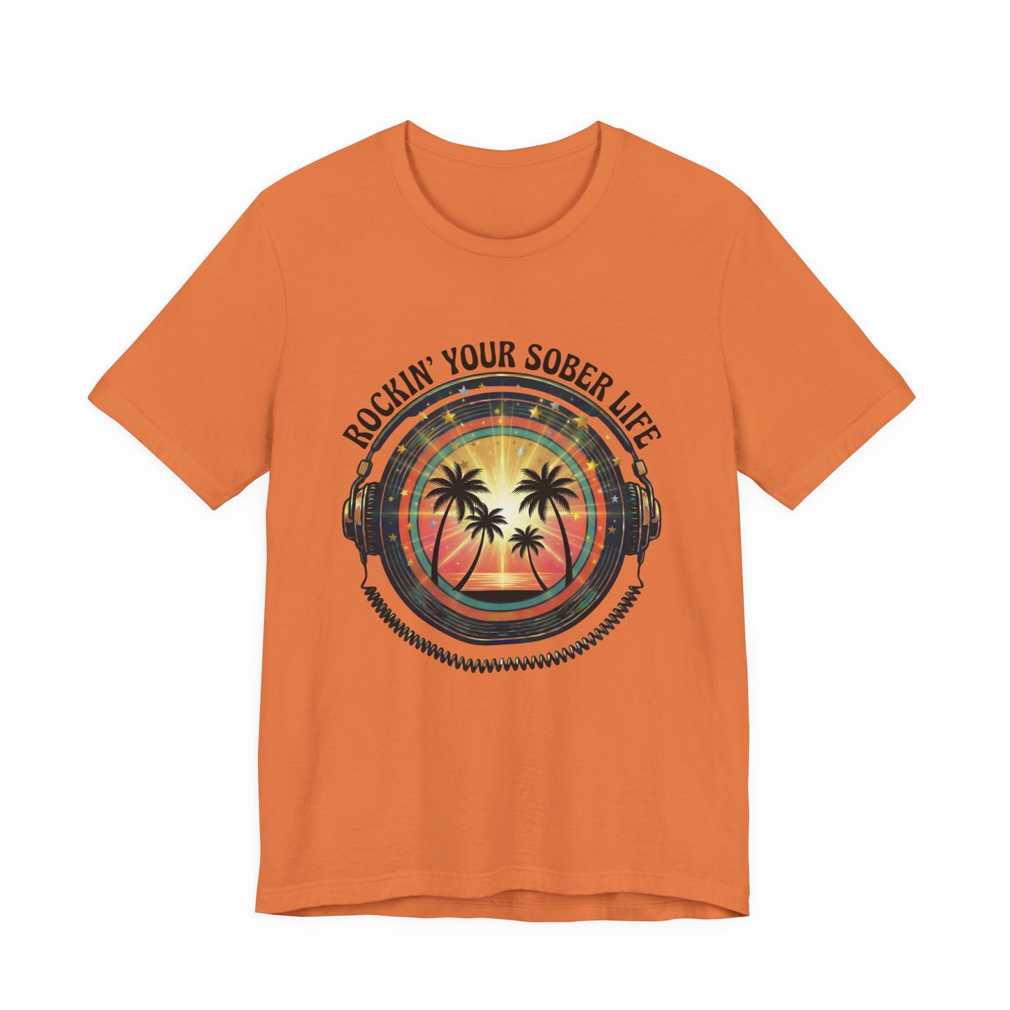 Rockin' Your Sober Life - Sunset & Palm Trees Edition | Vintage Vinyl Design