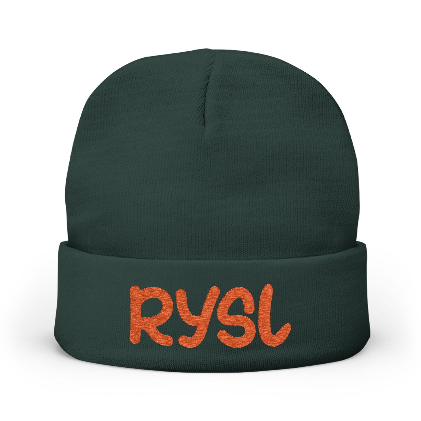 Cozy RYSL Knit Beanie with Embroidery