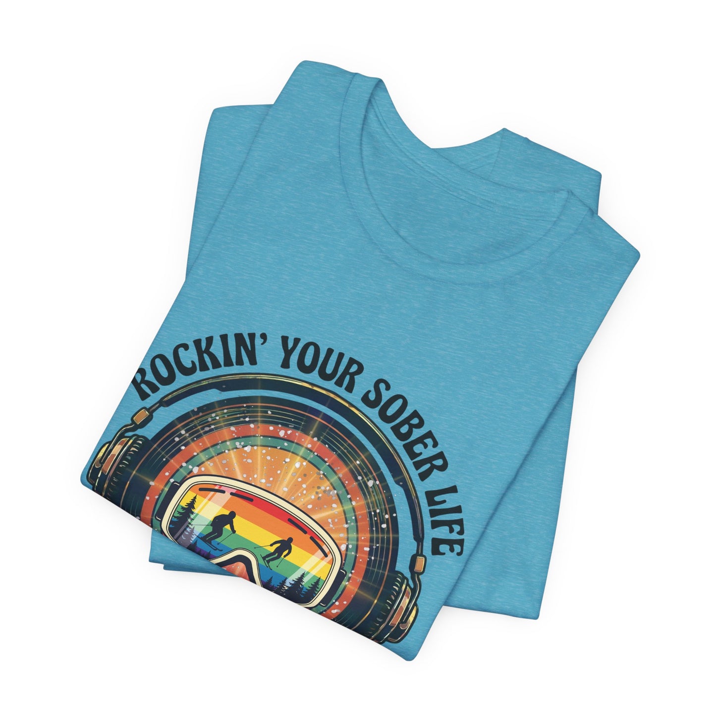 Rock Your Sober Life on the Slopes - Rainbow Goggle Design