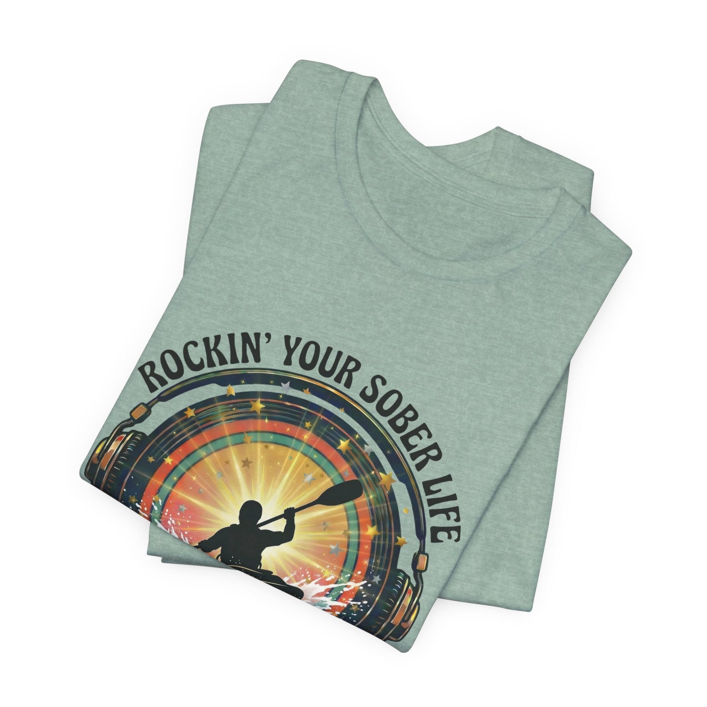 Rockin' Your Sober Life - Whitewater Kayaking Edition | Vintage Vinyl Design