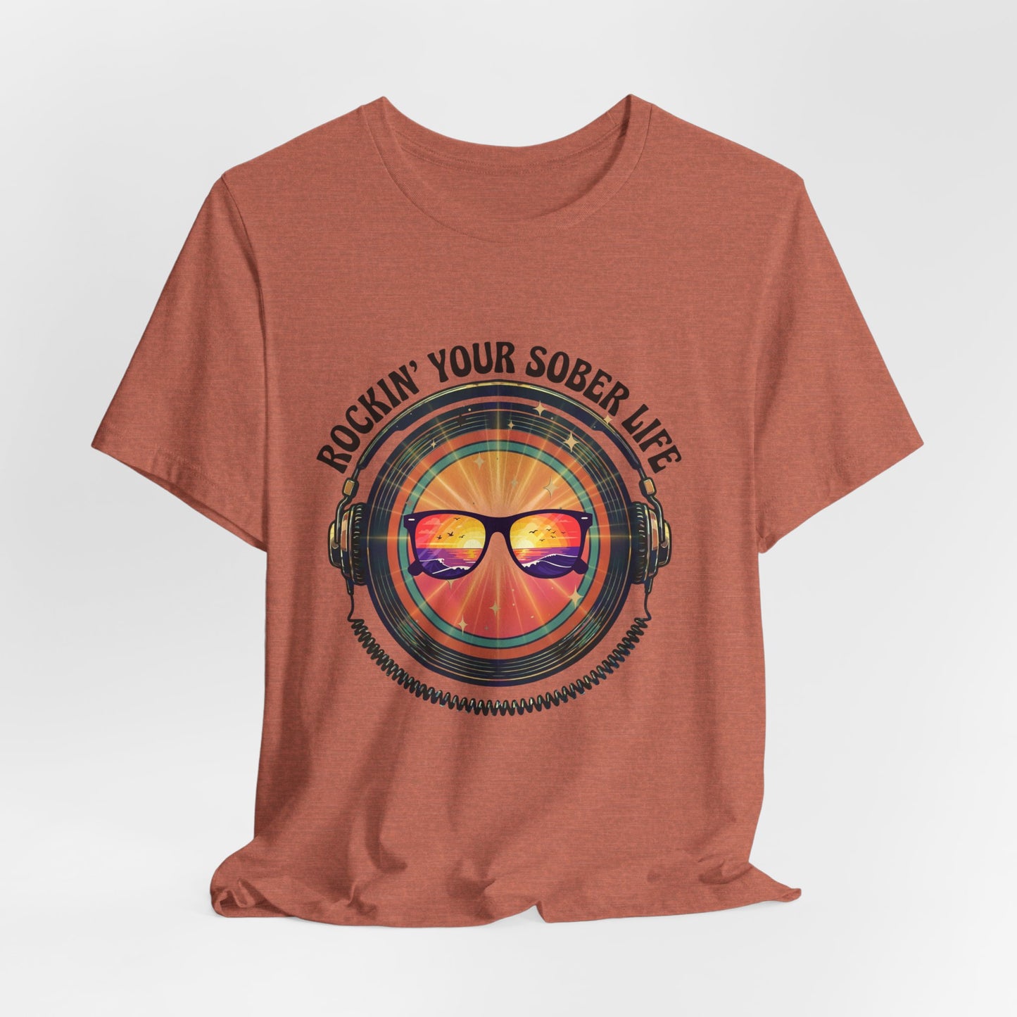 Rockin' Your Sober Life - Mirrored Glasses | Vintage Vinyl Design