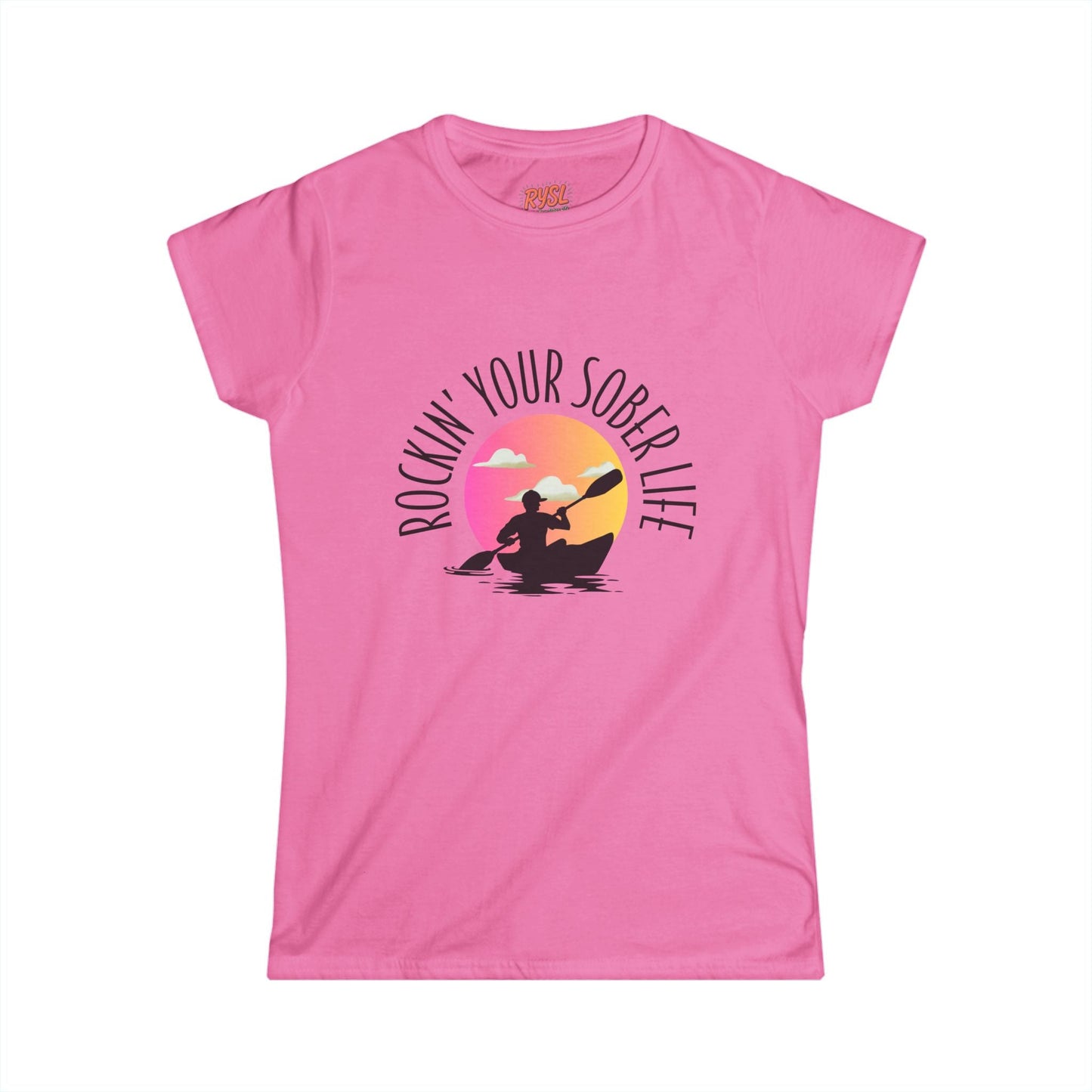 "Kayak Vibes" Women's Softstyle Tee (Sunset)