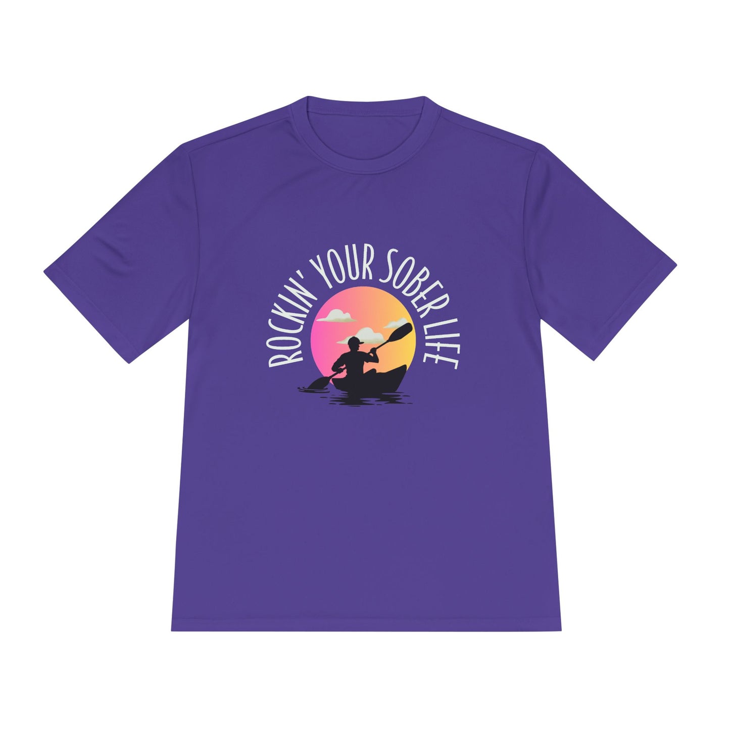 “Kayak Vibes” Unisex Moisture Wicking Tee (Sunset)