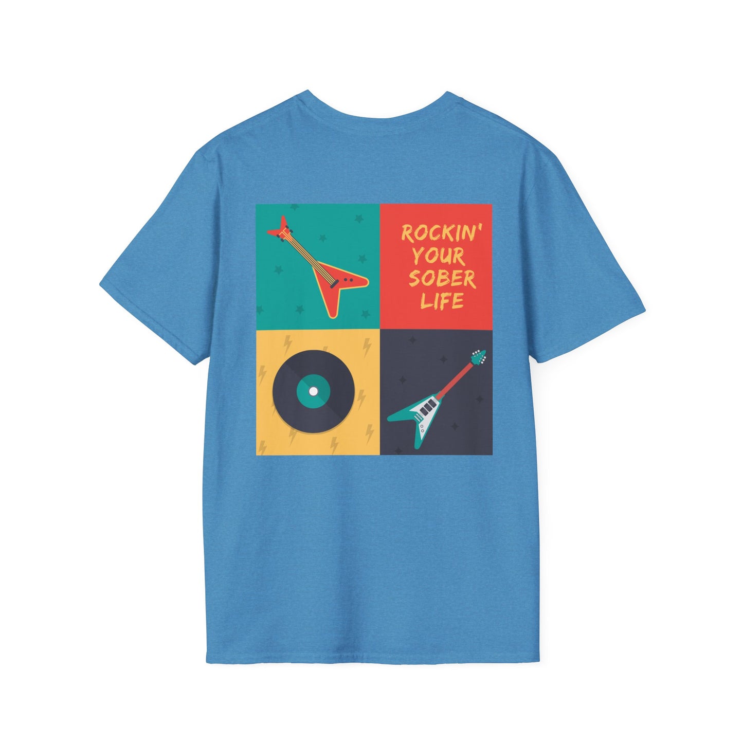 Rockin’ Your Sober Life Retro Tee – Vintage Vibes, Modern Mindset