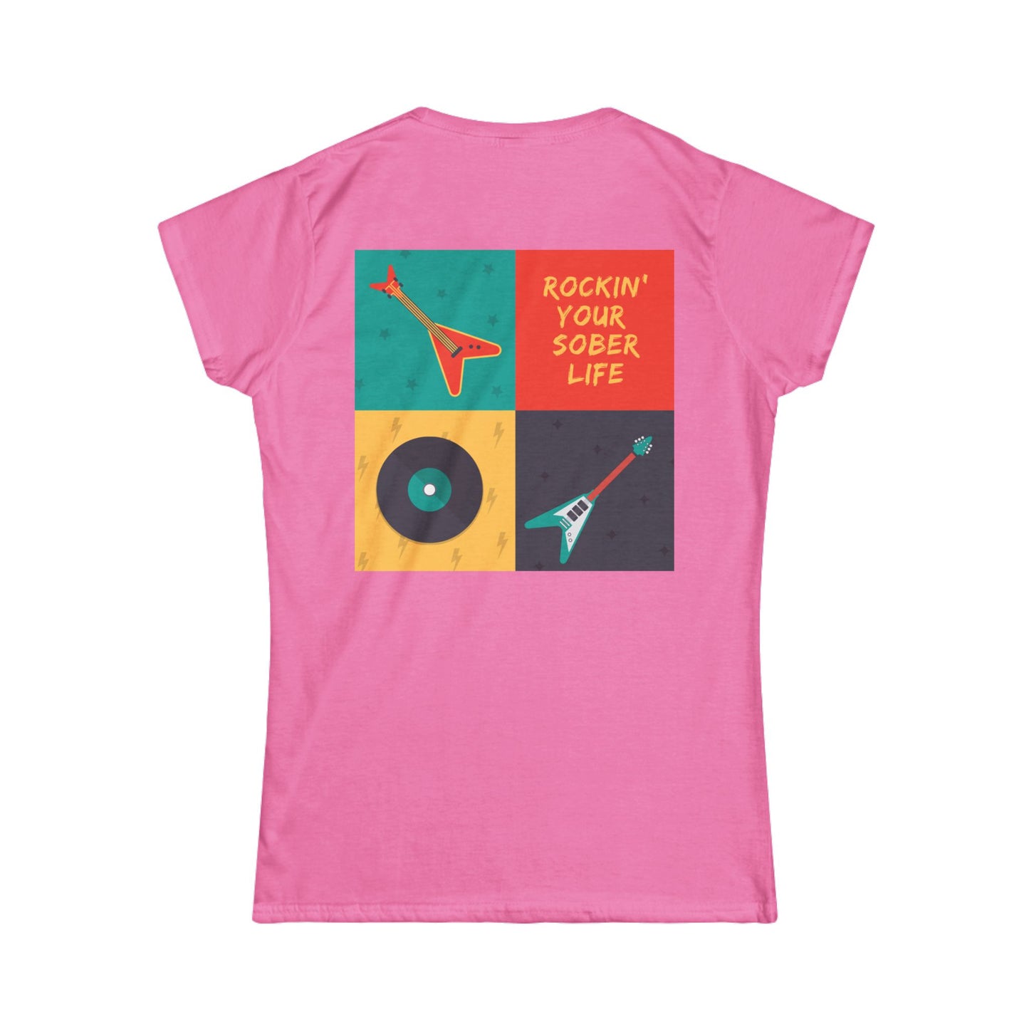 Rockin’ Your Sober Life Retro Women's Tee – Vintage Vibes, Modern Mindset