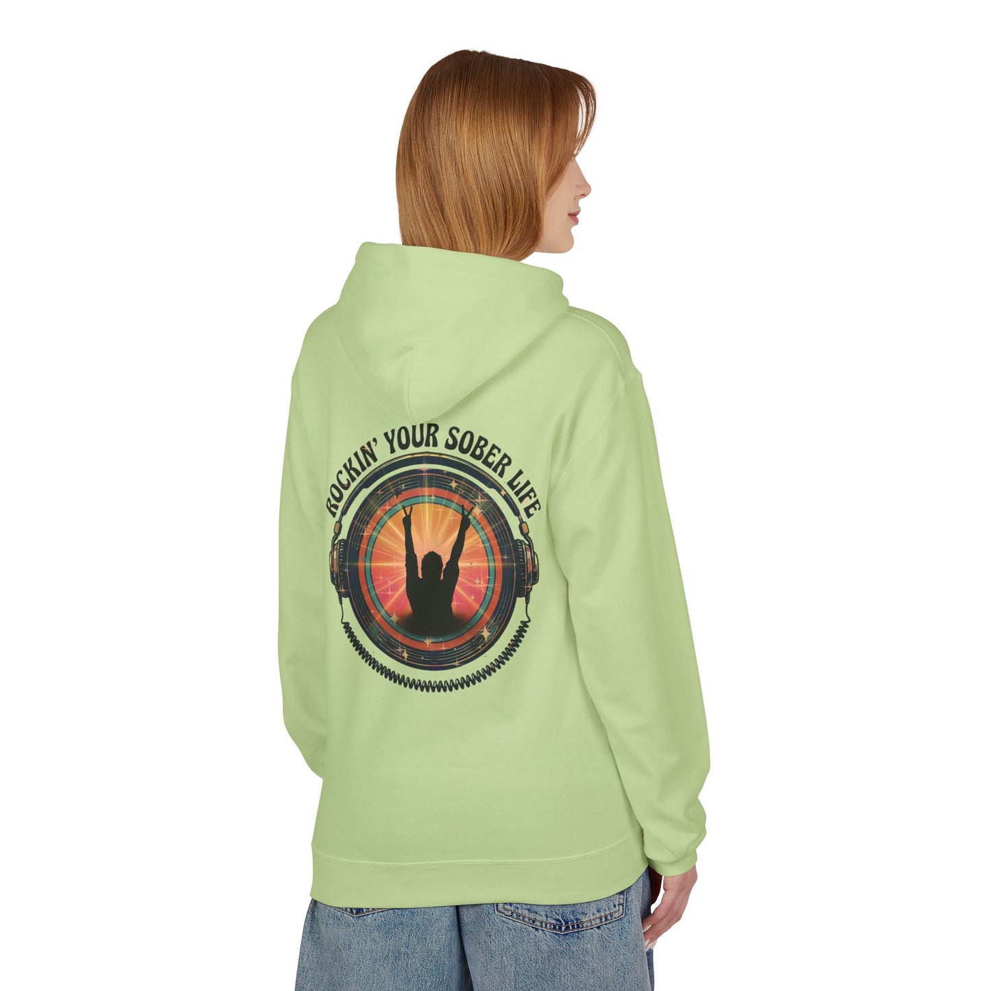 Rockin' Your Sober Life - Original Edition | Vintage Vinyl Design - Hoodie