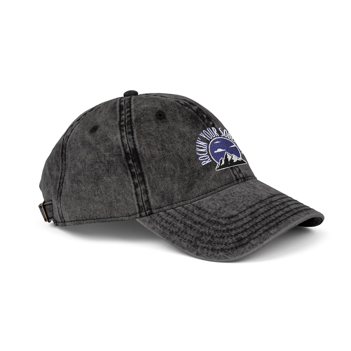 Mountain Mindset Vintage Embroidered Cap (Navy)