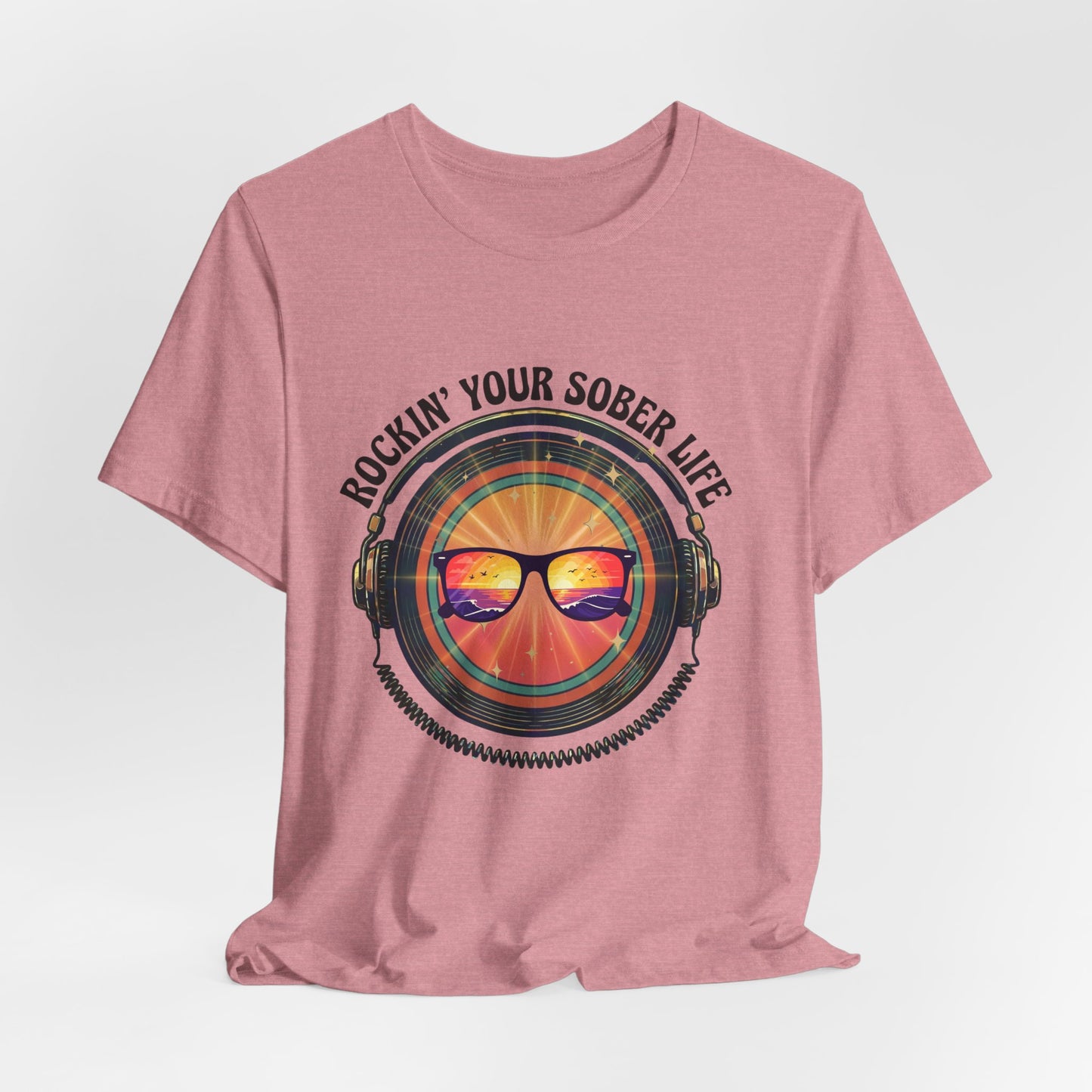Rockin' Your Sober Life - Mirrored Glasses | Vintage Vinyl Design