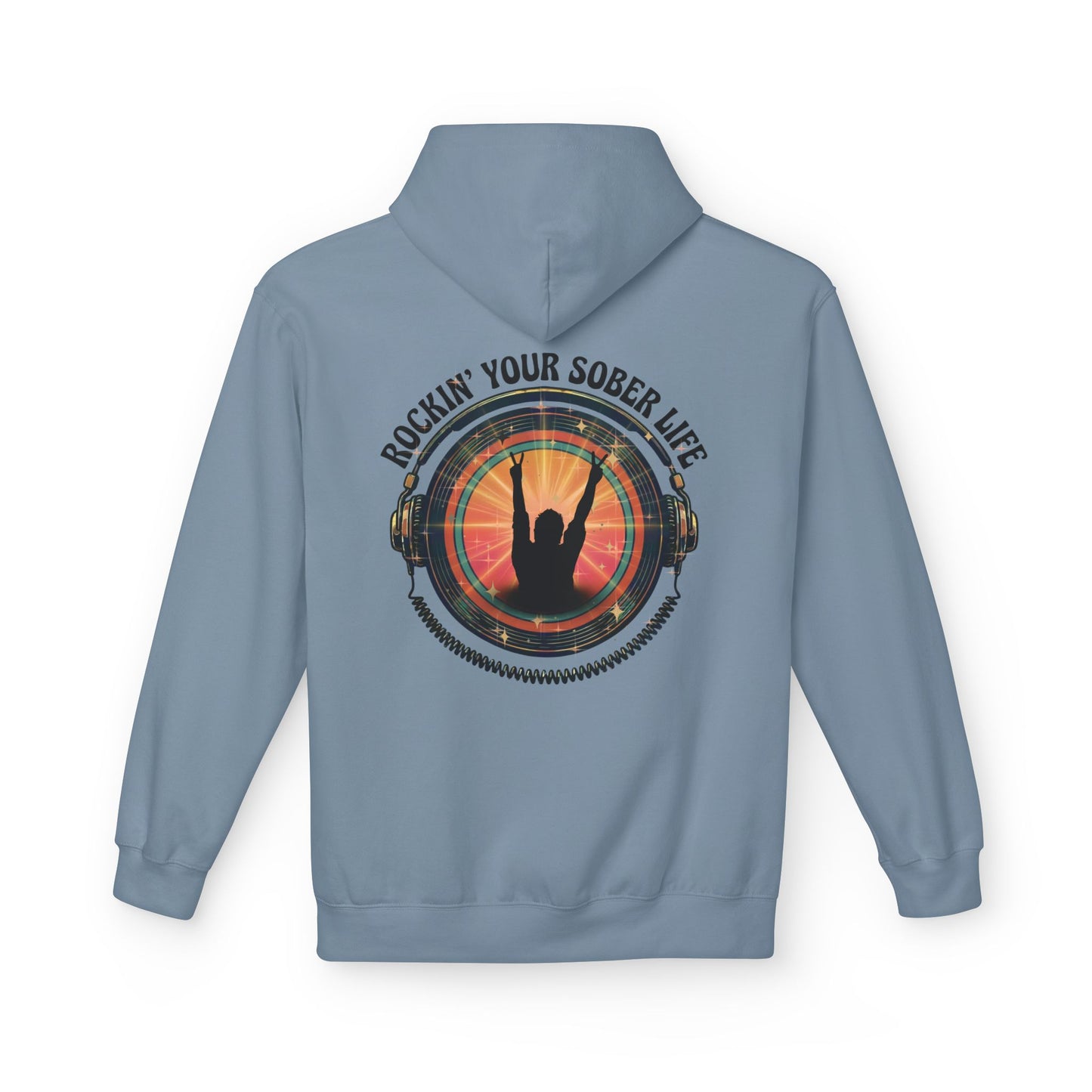 Rockin' Your Sober Life - Original Edition | Vintage Vinyl Design - Hoodie