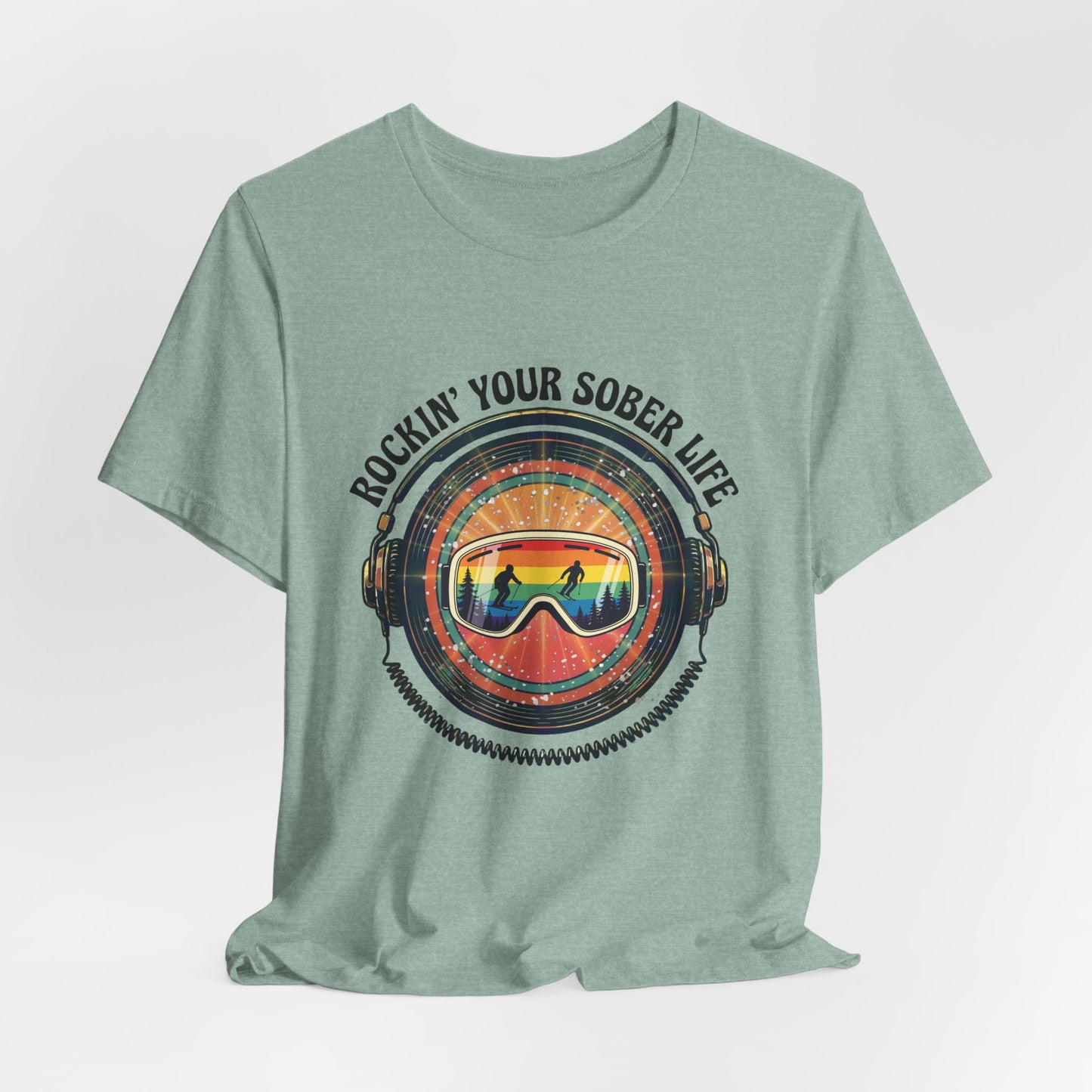 Rock Your Sober Life on the Slopes - Rainbow Goggle Design