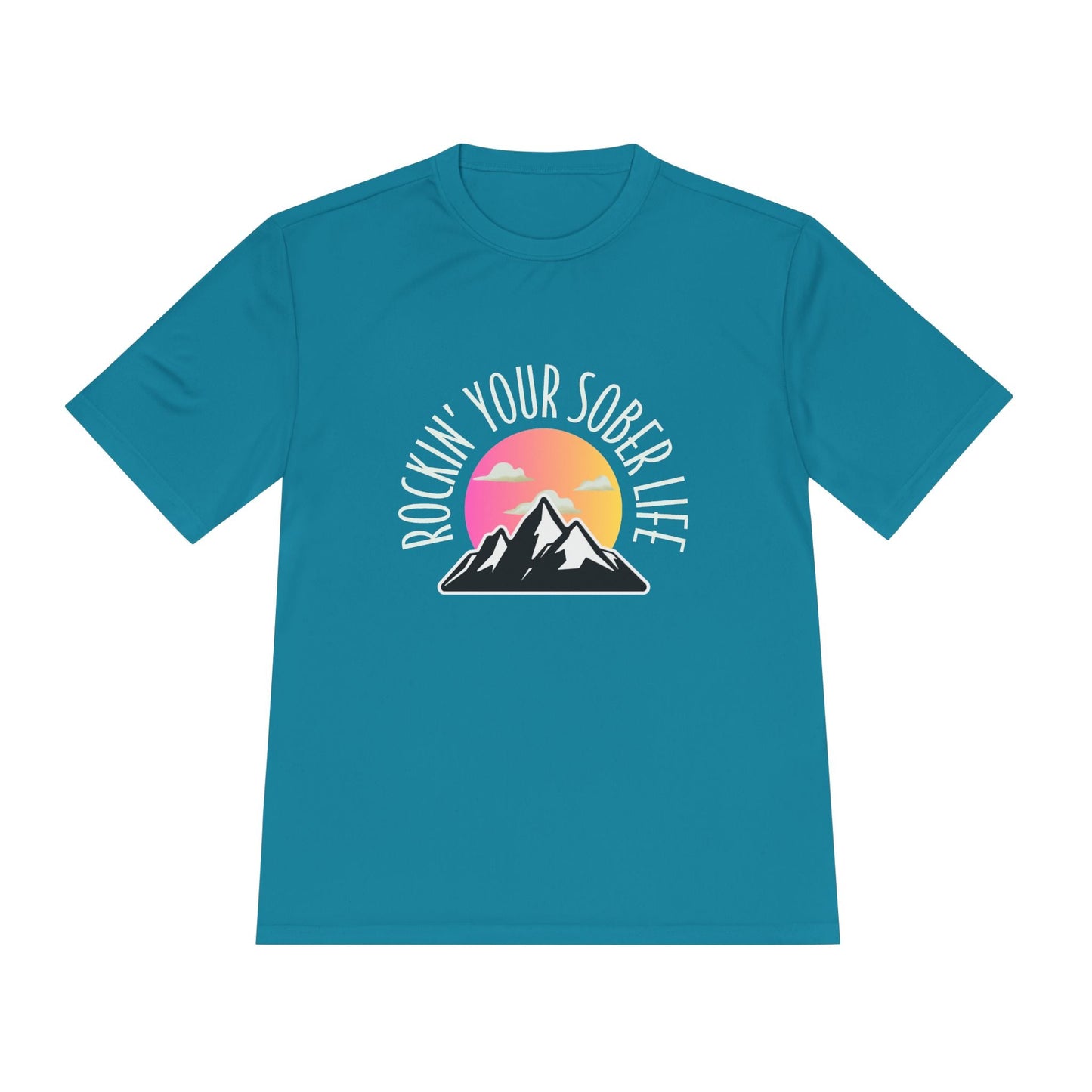 "Mountain Mindset" Unisex Moisture Wicking Tee (Sunset)