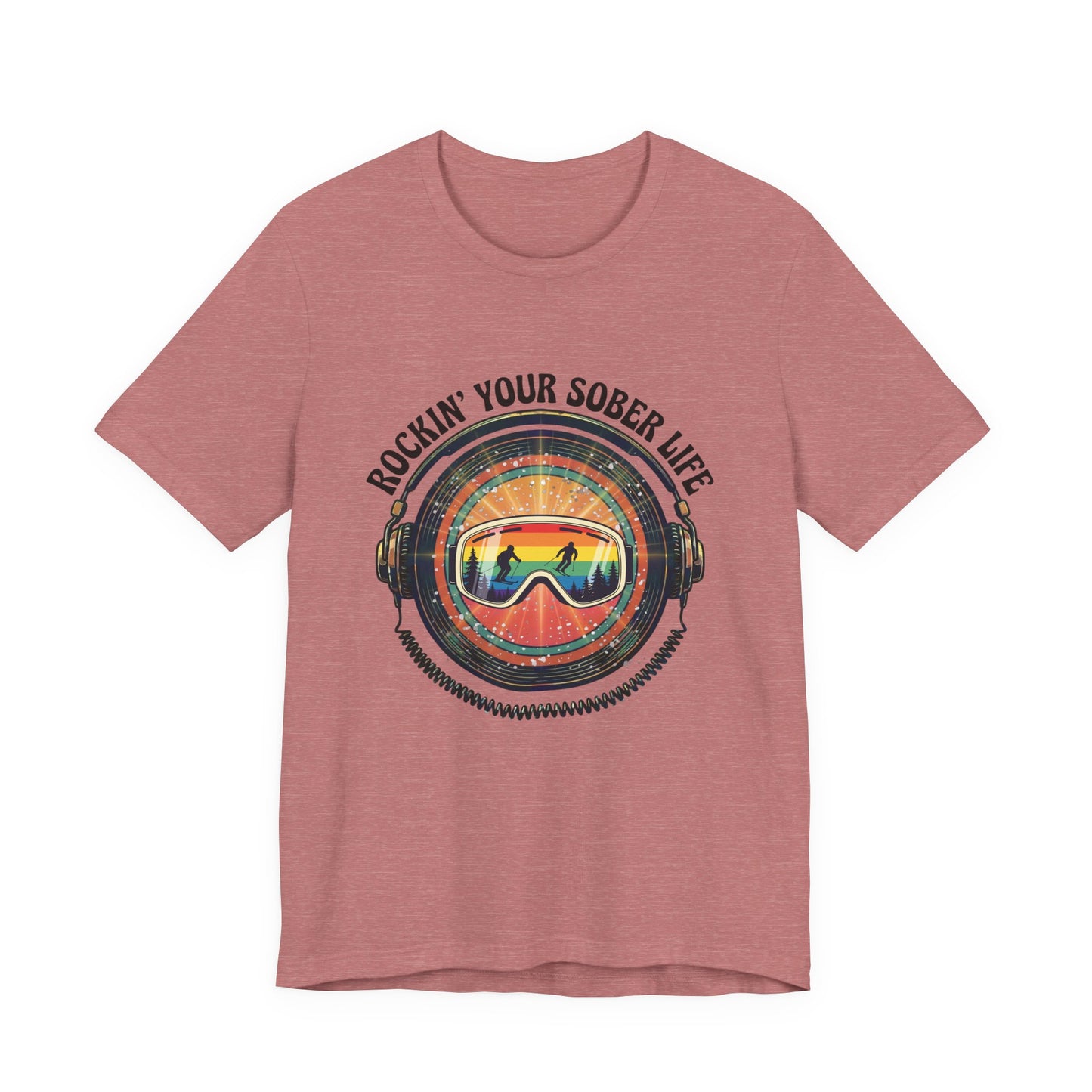 Rock Your Sober Life on the Slopes - Rainbow Goggle Design
