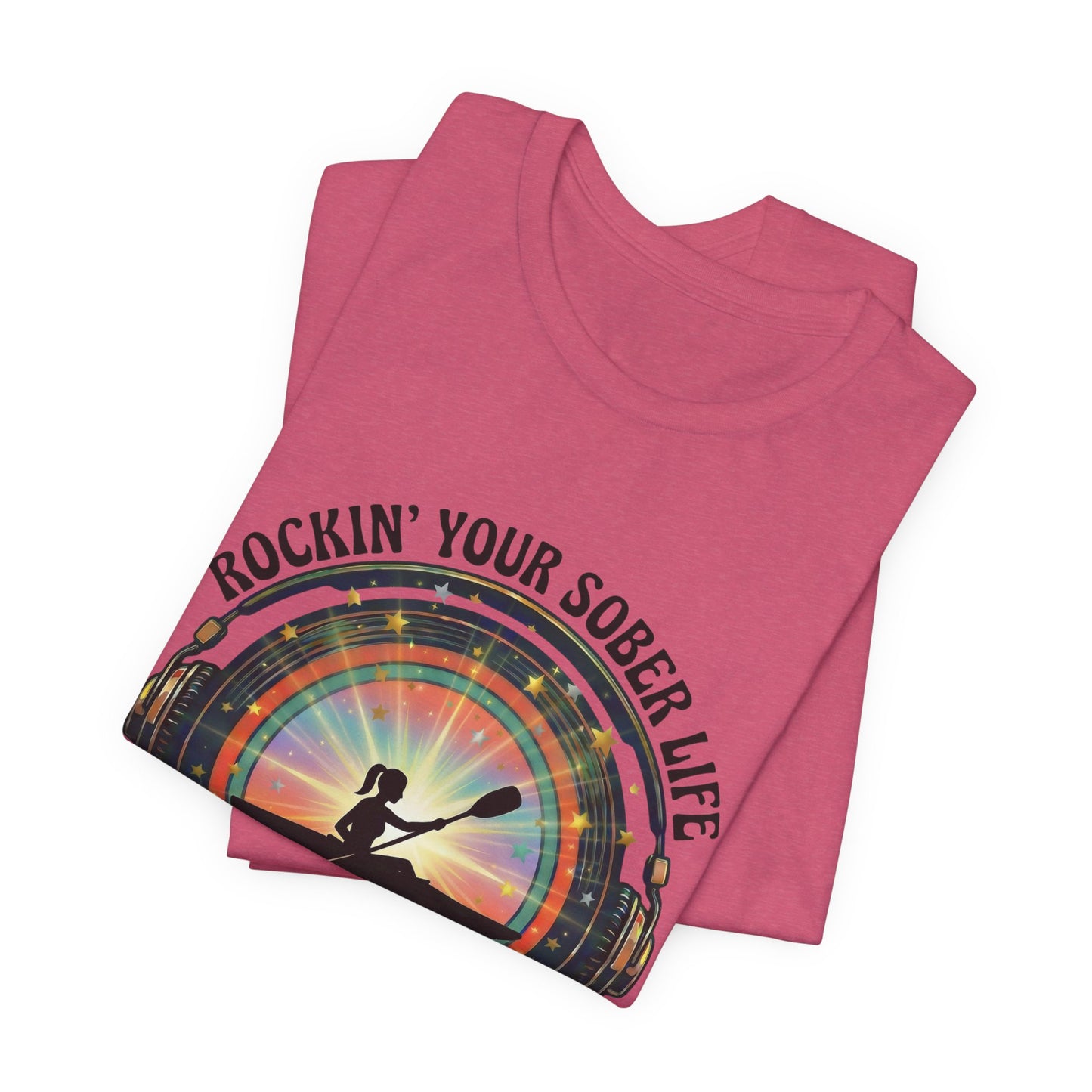 Rockin' Your Sober Life - Women's Kayaking Edition | Sunset Vinyl Design