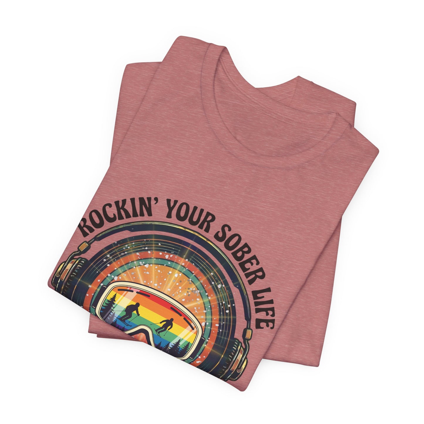 Rock Your Sober Life on the Slopes - Rainbow Goggle Design