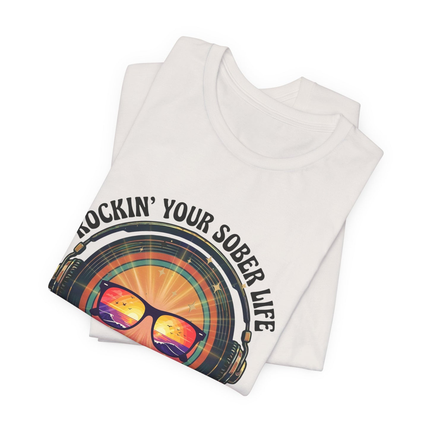 Rockin' Your Sober Life - Mirrored Glasses | Vintage Vinyl Design