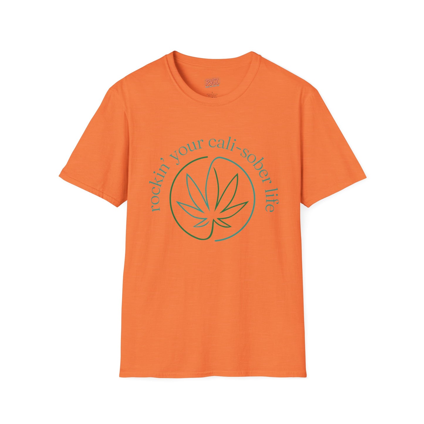 Cali-Sober Vibes Leaf Outline Tee – Rockin’ Your Cali-Sober Life