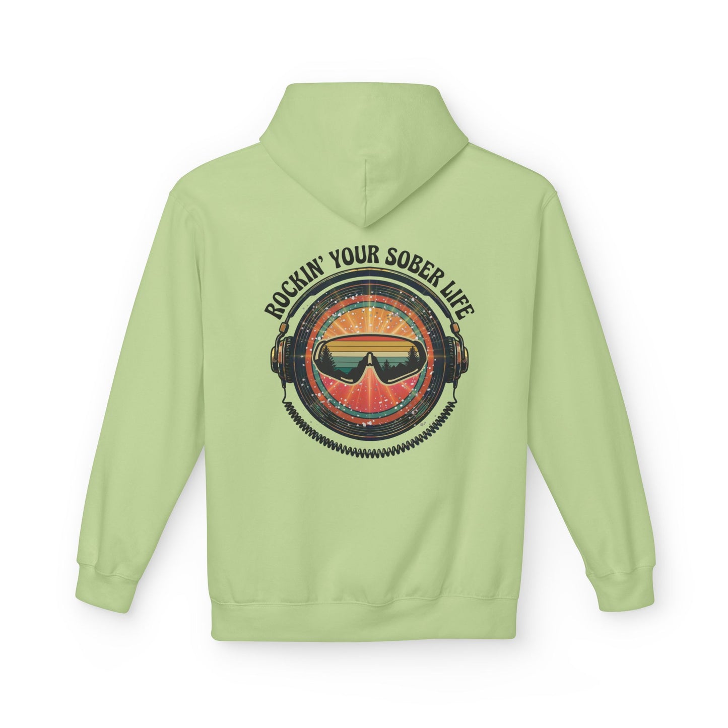 Rock Your Sober Life on the Slopes - Retro Goggle Design - Hoodie
