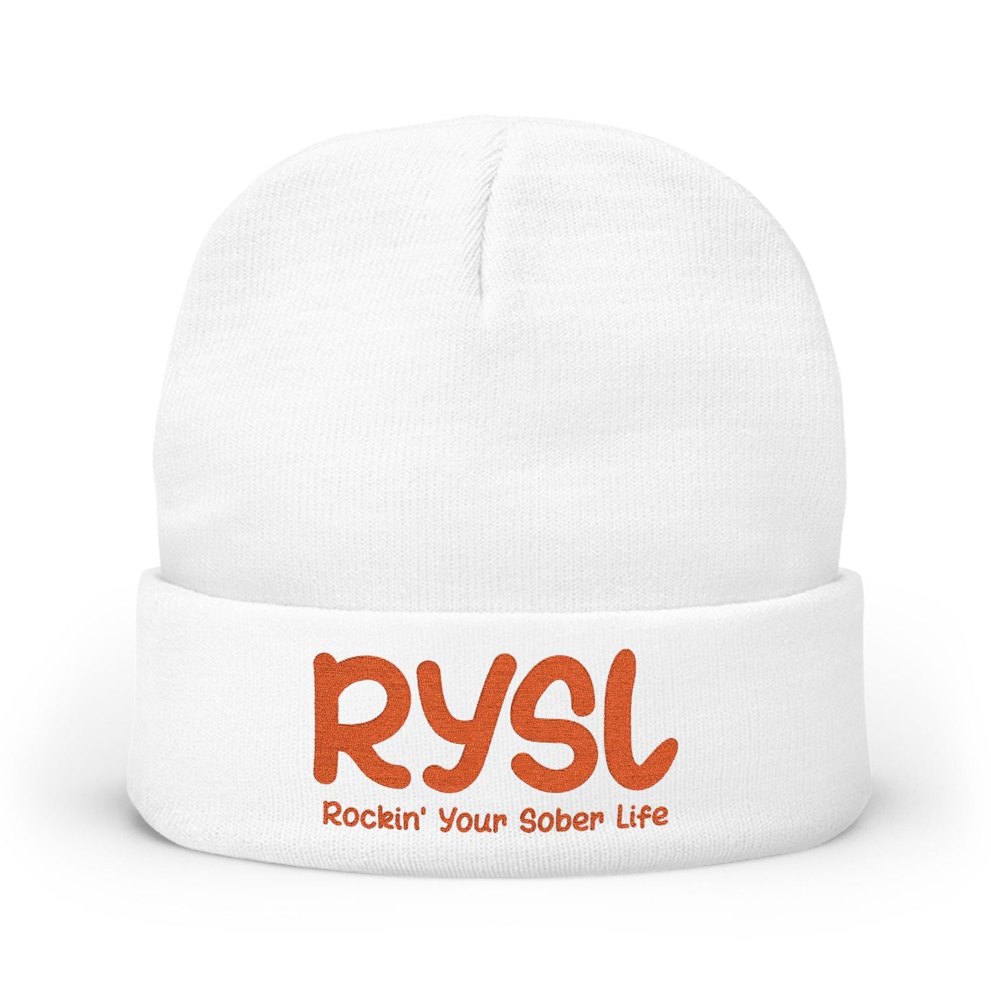 Cozy RYSL Knit Beanie with Embroidery (Teal)
