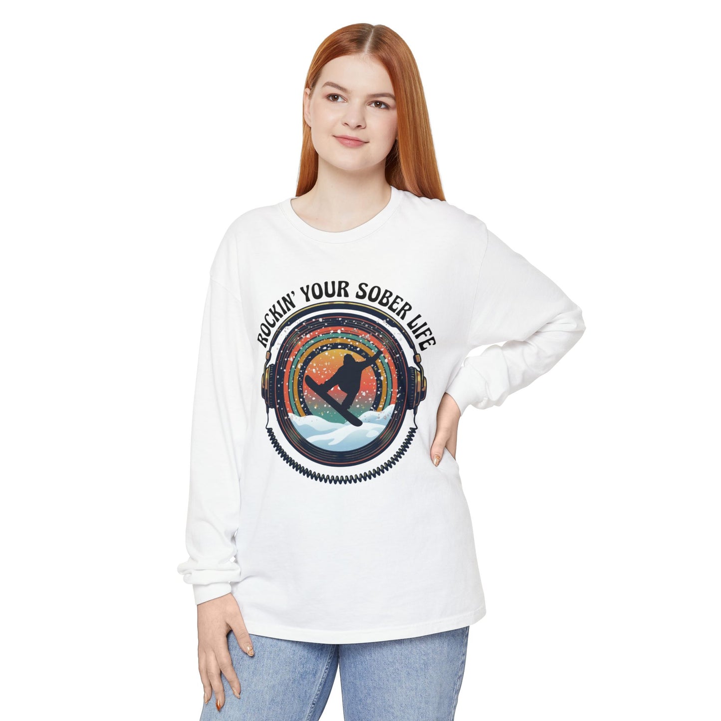 Rockin' Your Sober Life - Snowboarder Tee - LS Tee