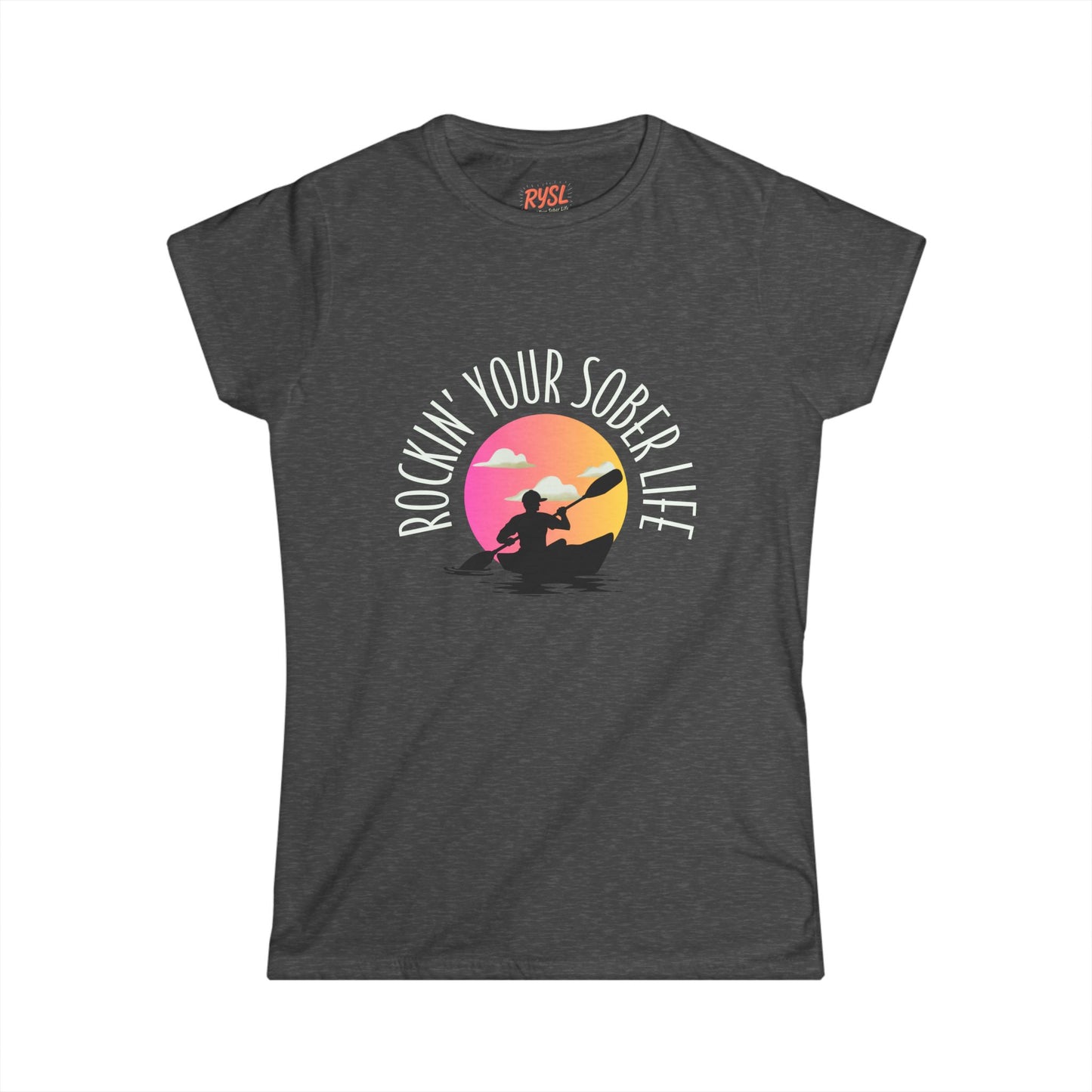 "Kayak Vibes" Women's Softstyle Tee (Sunset)
