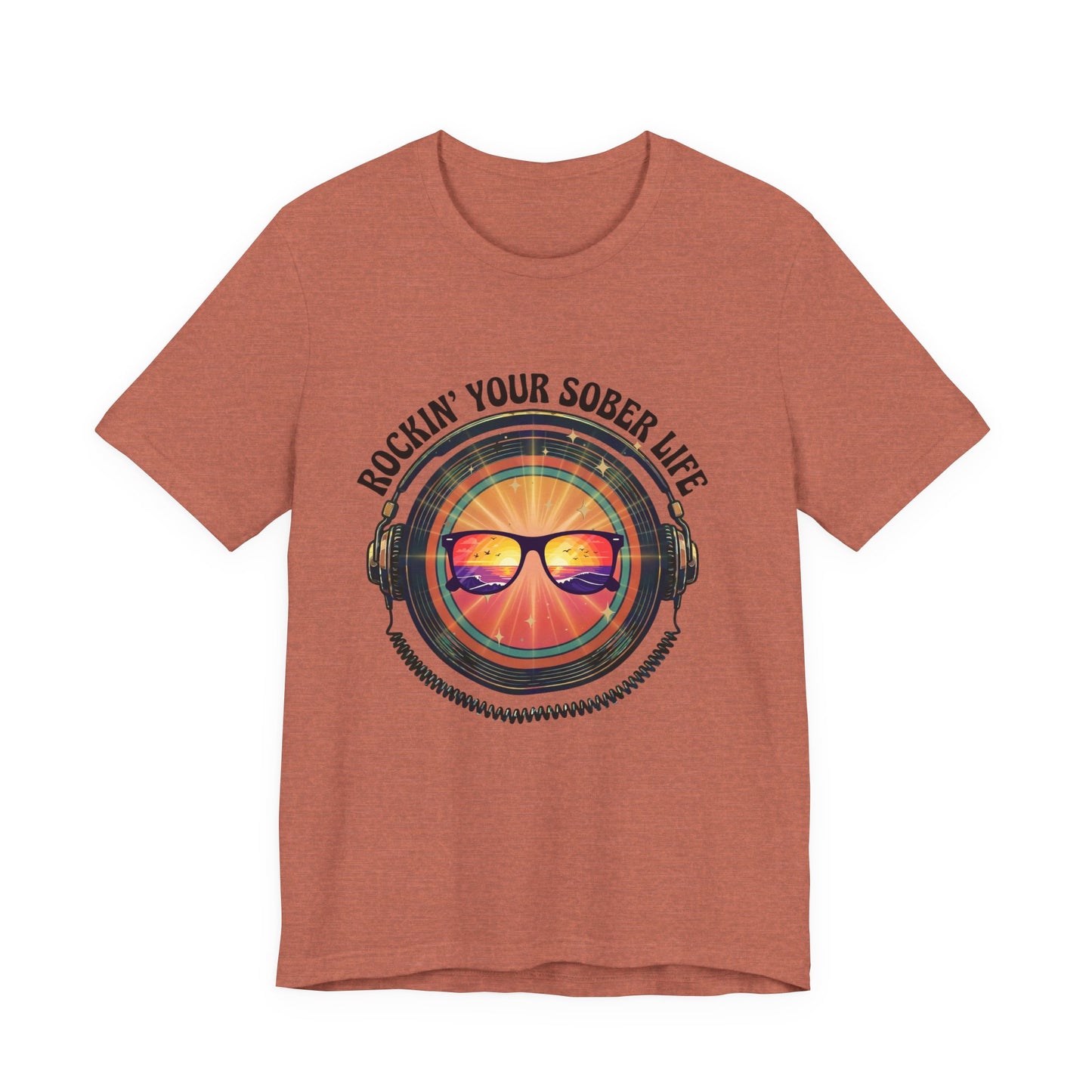 Rockin' Your Sober Life - Mirrored Glasses | Vintage Vinyl Design
