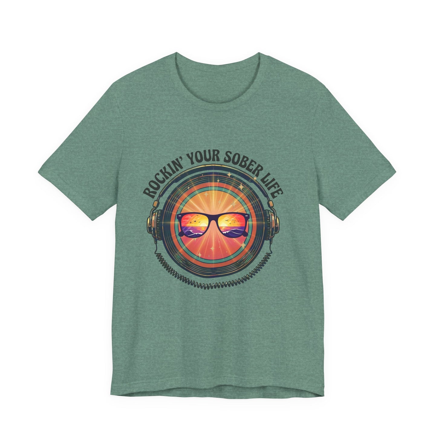 Rockin' Your Sober Life - Mirrored Glasses | Vintage Vinyl Design