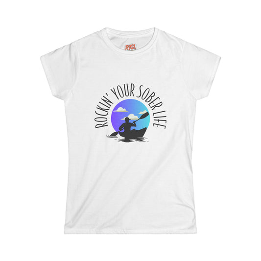 "Kayak Vibes" Women's Softstyle Tee (Chillwave)