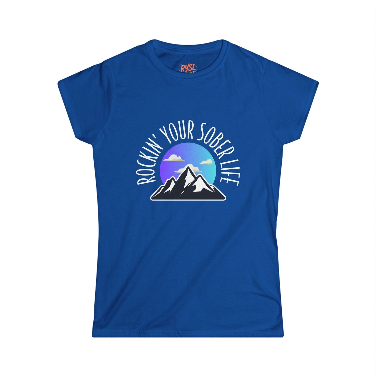 “Mountain Mindset” Women’s Softstyle Tee  (Chillwave)