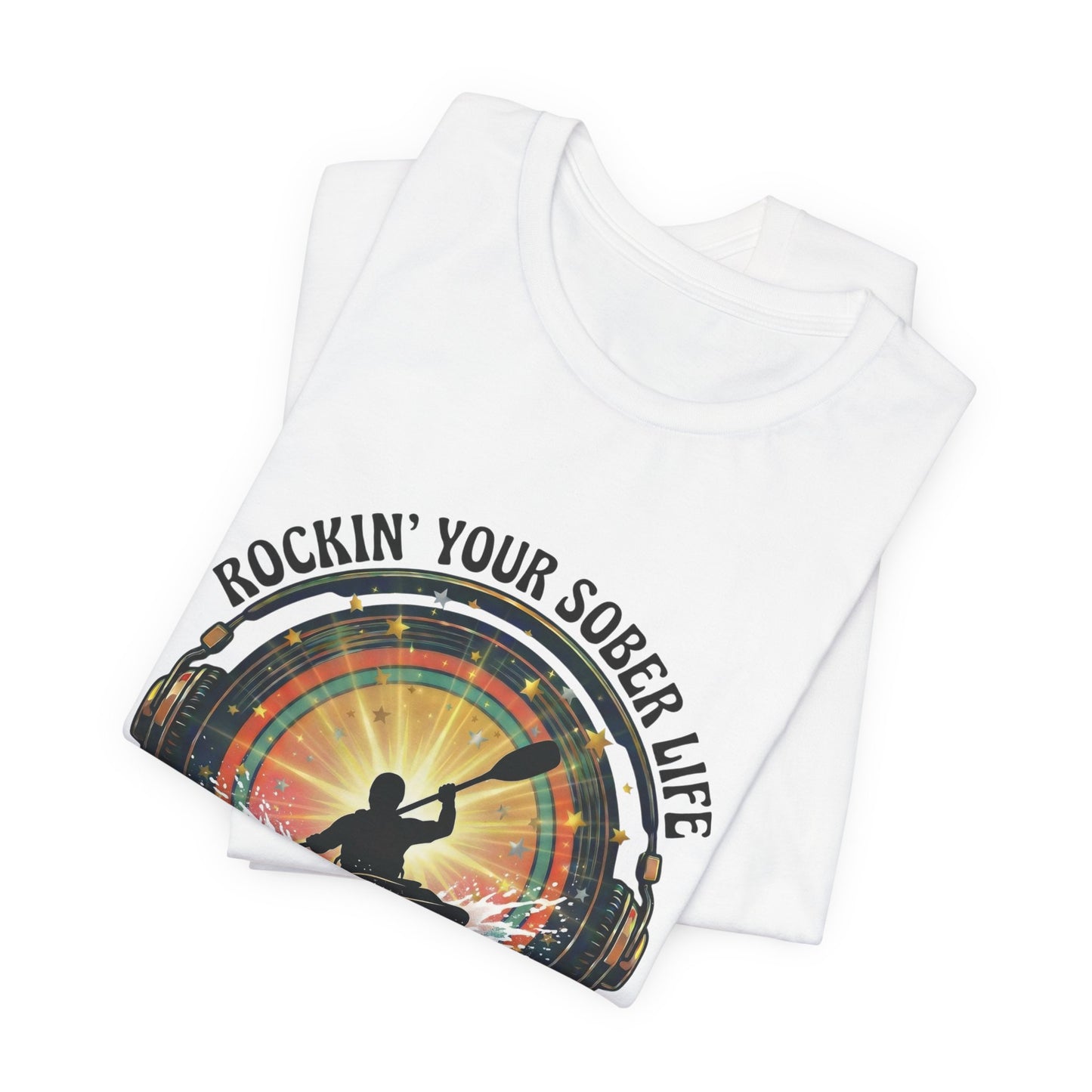Rockin' Your Sober Life - Whitewater Kayaking Edition | Vintage Vinyl Design