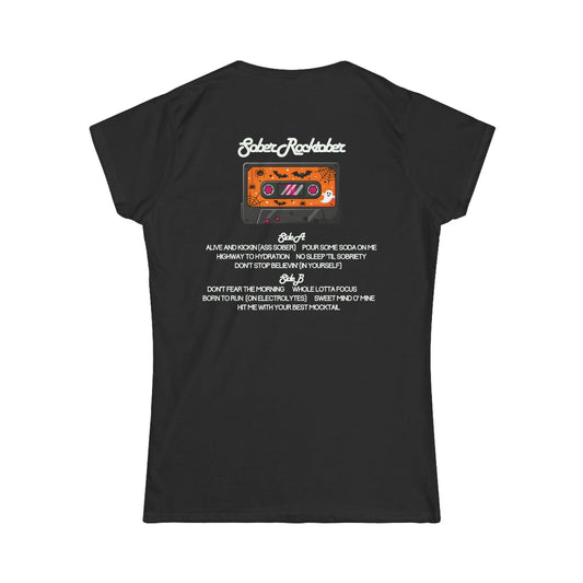 Sober Rocktober Tracklist Women's Tee – The Hangover-Free Tour