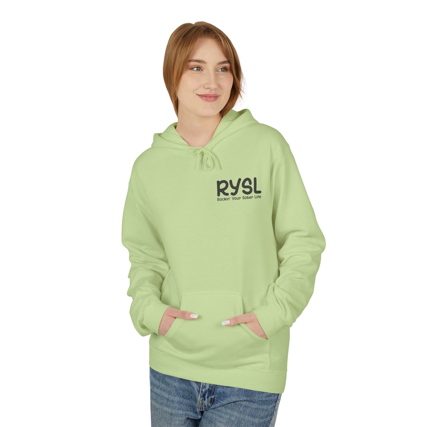 Rock Your Sober Life on the Slopes - Rainbow Goggle Design - Hoodie