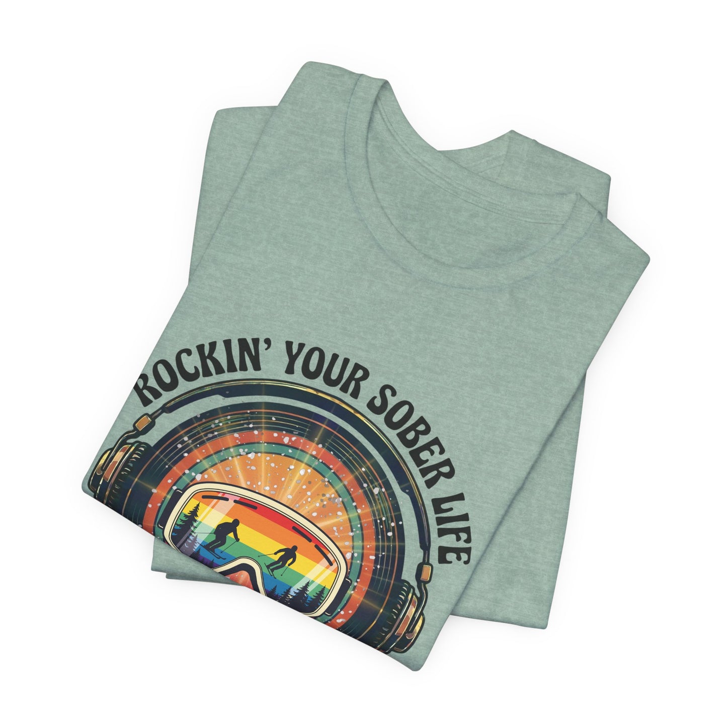 Rock Your Sober Life on the Slopes - Rainbow Goggle Design