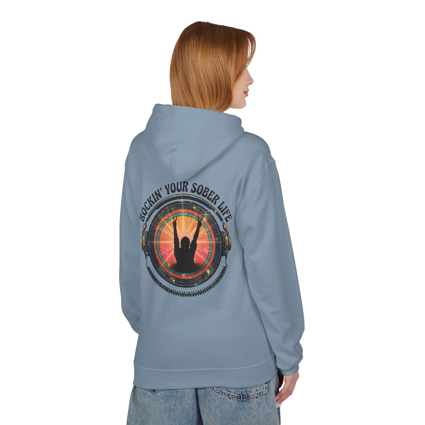 Rockin' Your Sober Life - Original Edition | Vintage Vinyl Design - Hoodie