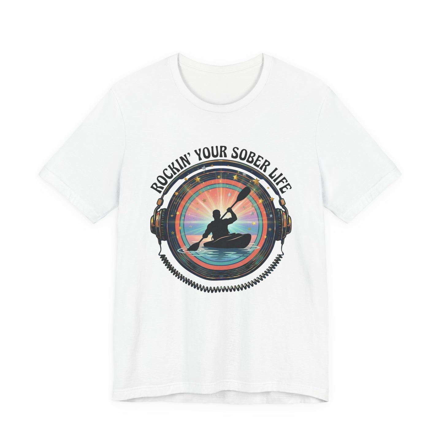 Rockin' Your Sober Life - Men's Kayaking Edition | Sunset Vinyl Design