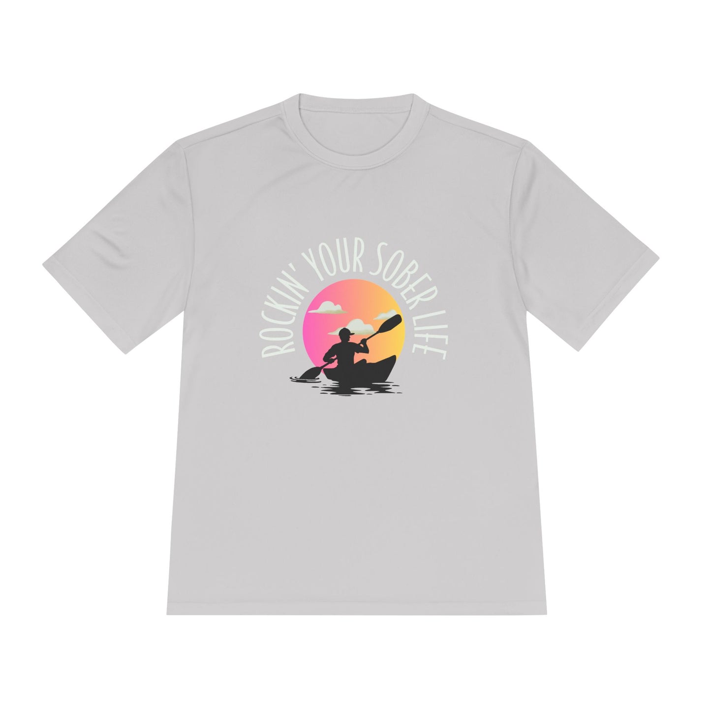 “Kayak Vibes” Unisex Moisture Wicking Tee (Sunset)