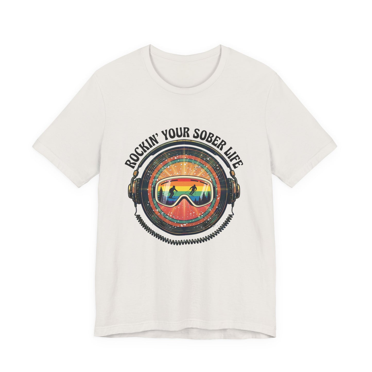 Rock Your Sober Life on the Slopes - Rainbow Goggle Design