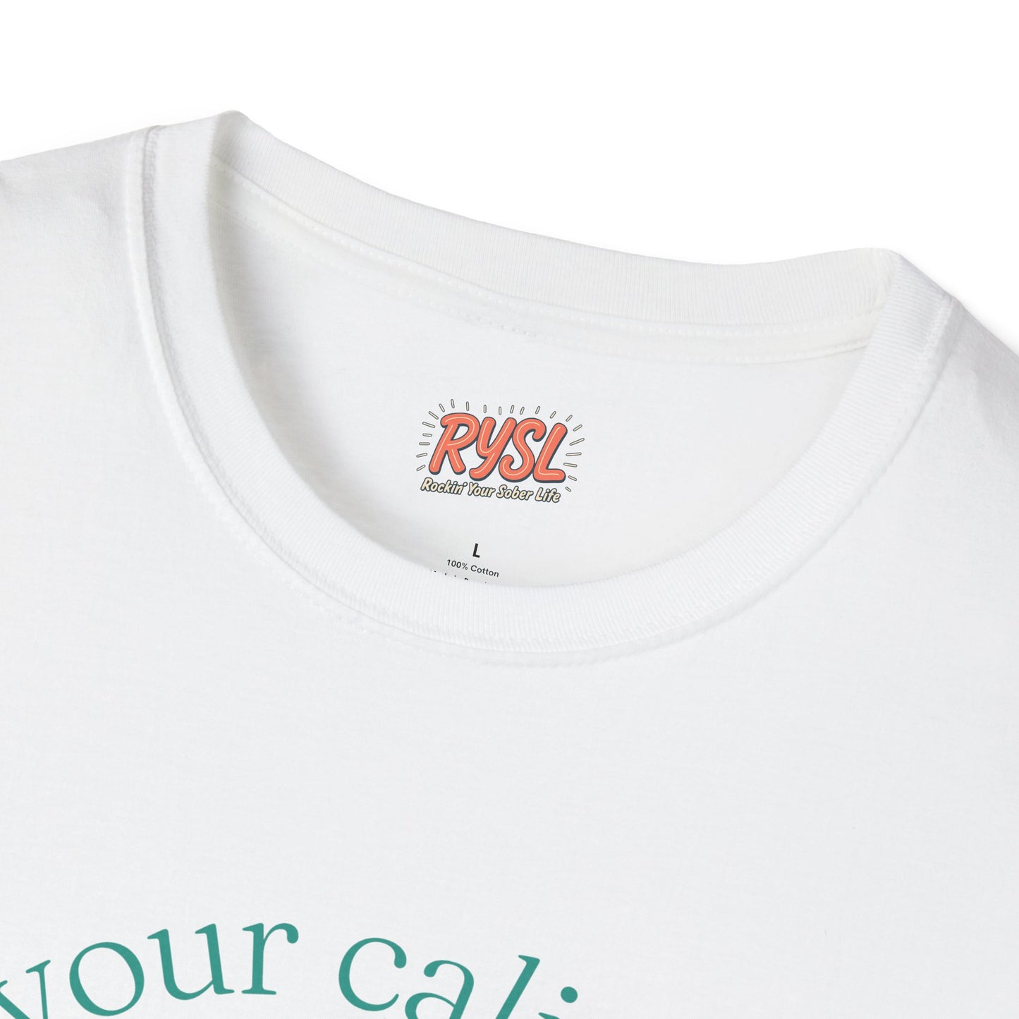 Cali-Sober Vibes Leaf Outline Tee – Rockin’ Your Cali-Sober Life