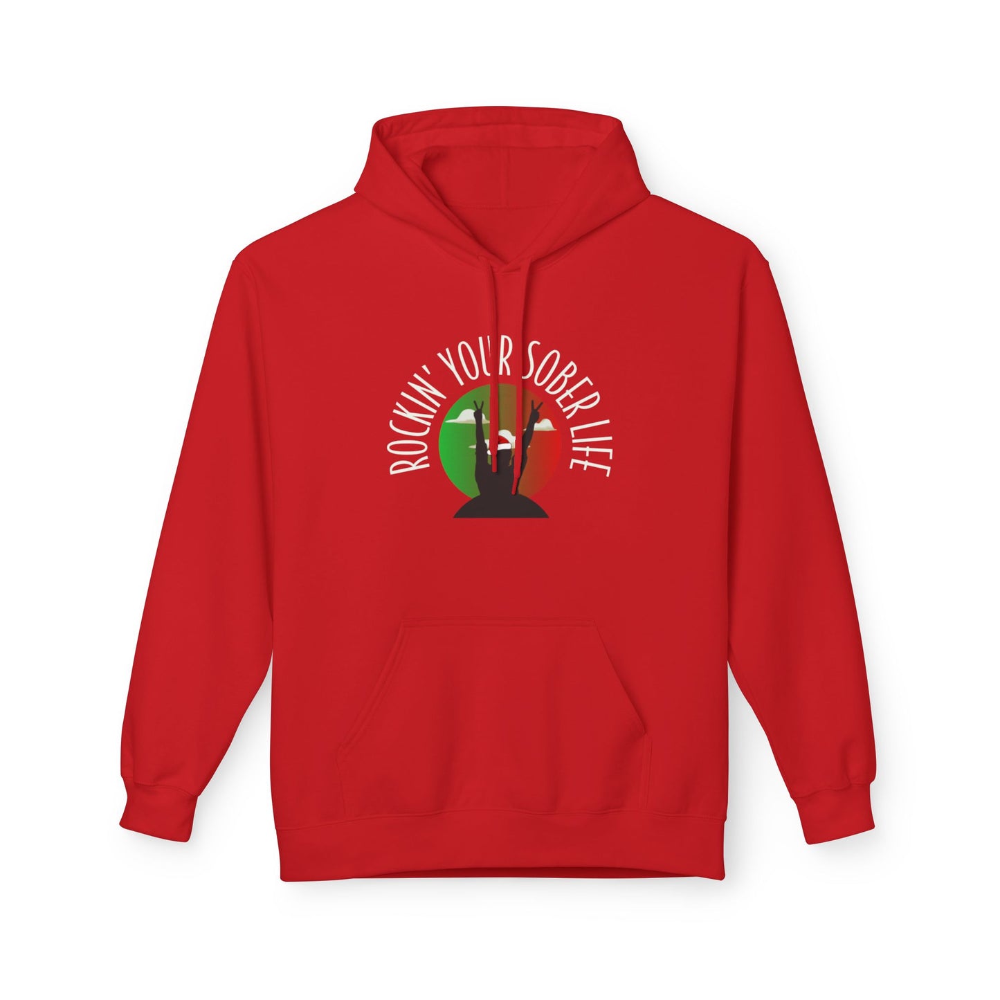 Rockin' Your Sober Life Hoodie with Clouds
