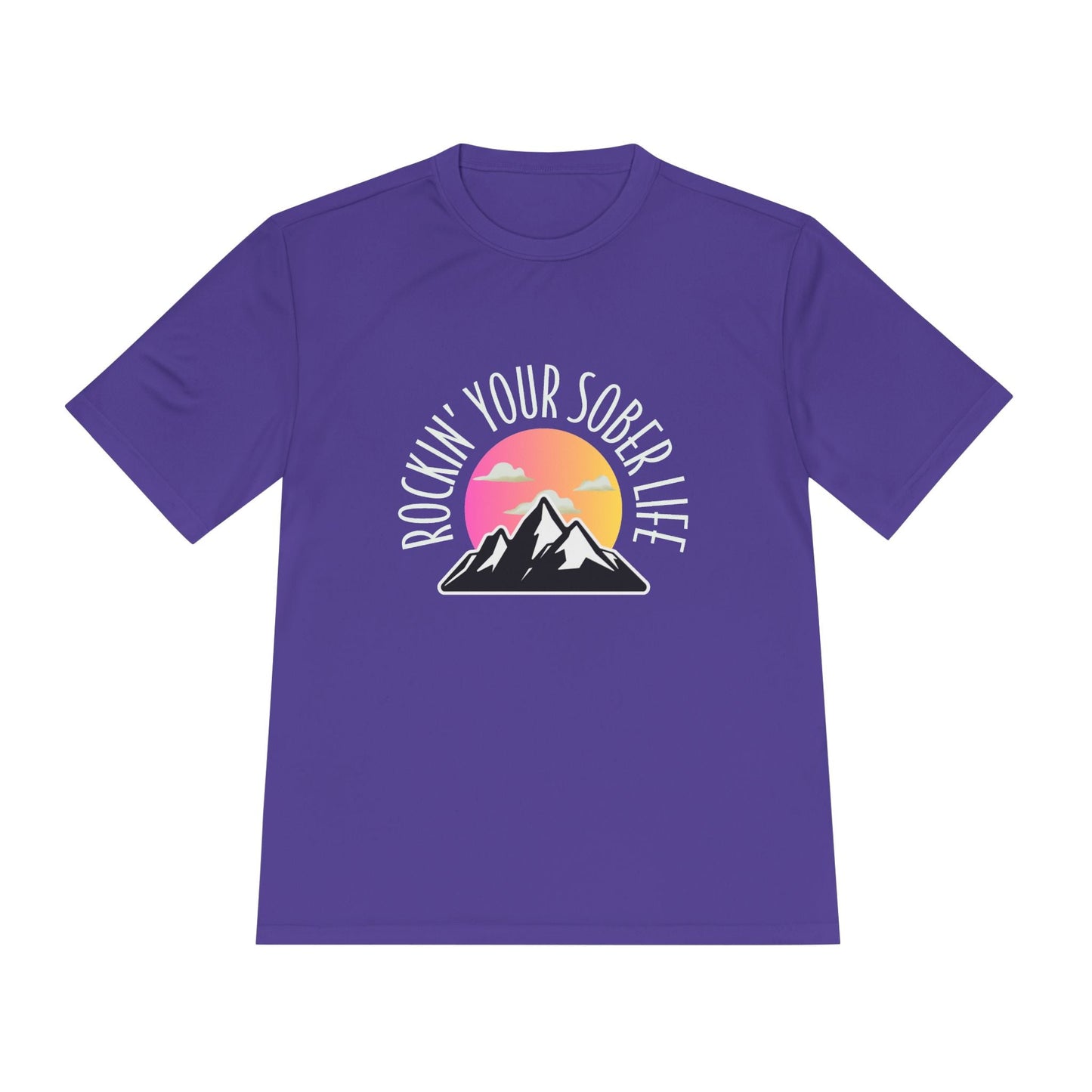 "Mountain Mindset" Unisex Moisture Wicking Tee (Sunset)