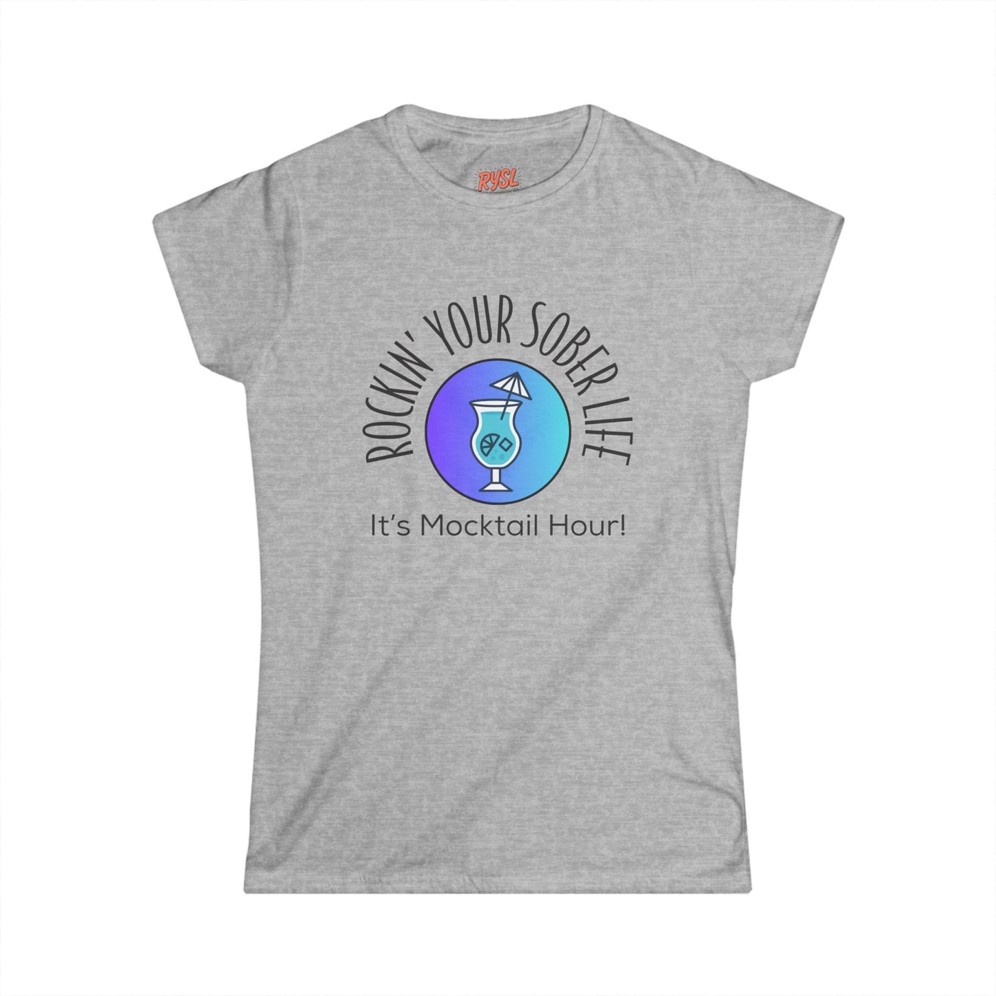 "Mocktail Hour" Women's Softstyle Tee (Chillwave )