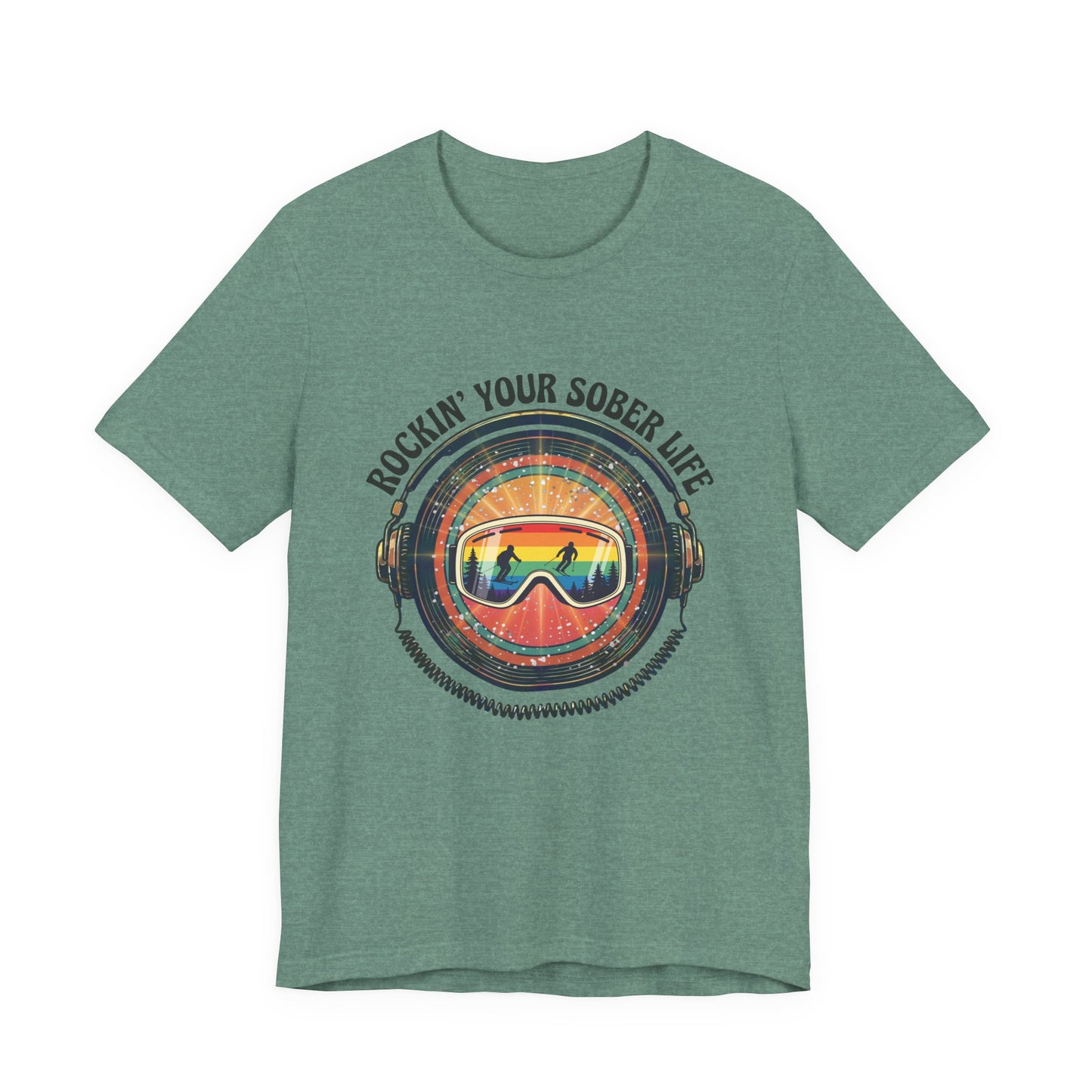 Rock Your Sober Life on the Slopes - Rainbow Goggle Design