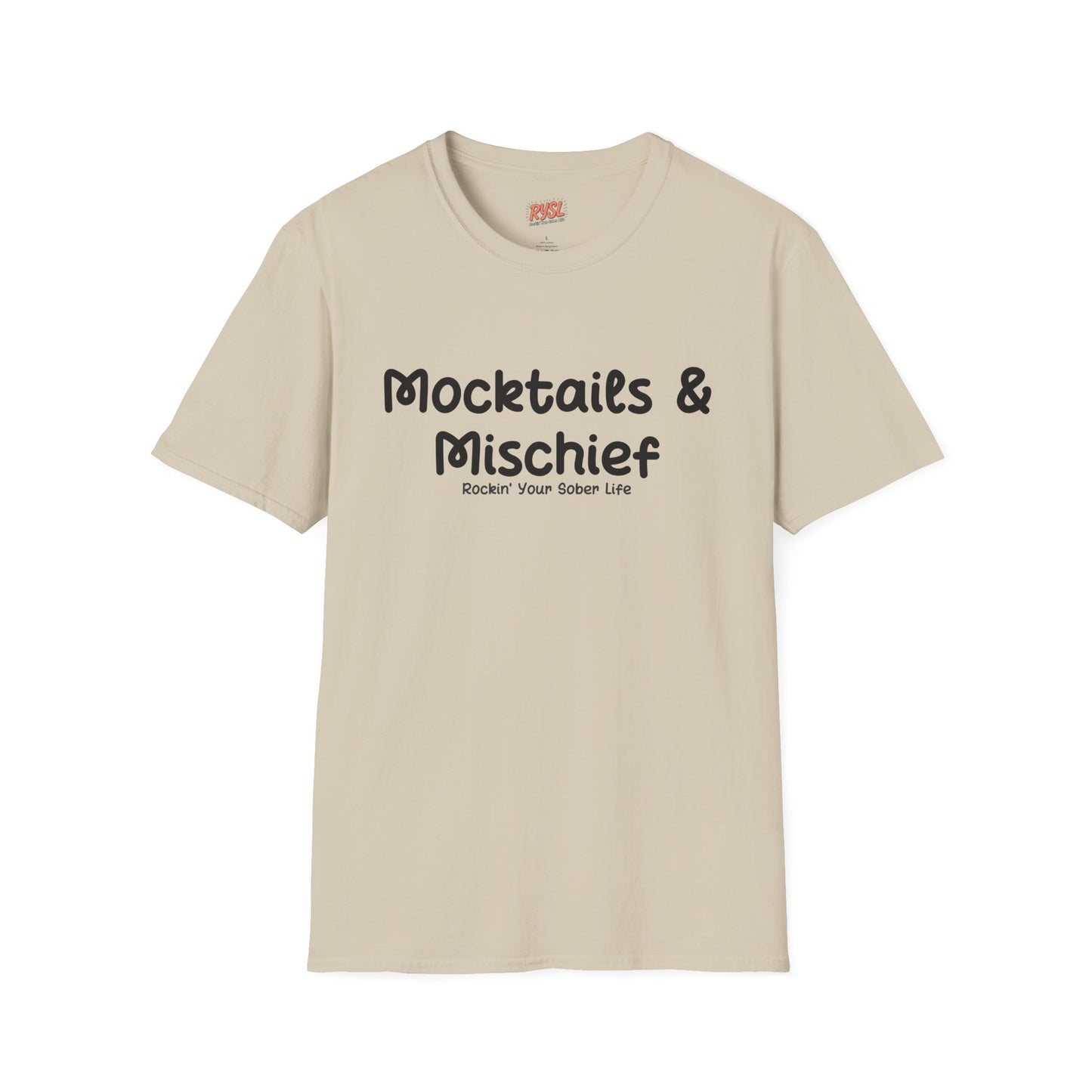 Mocktails & Mischief Tee – Rockin’ Your Sober Life