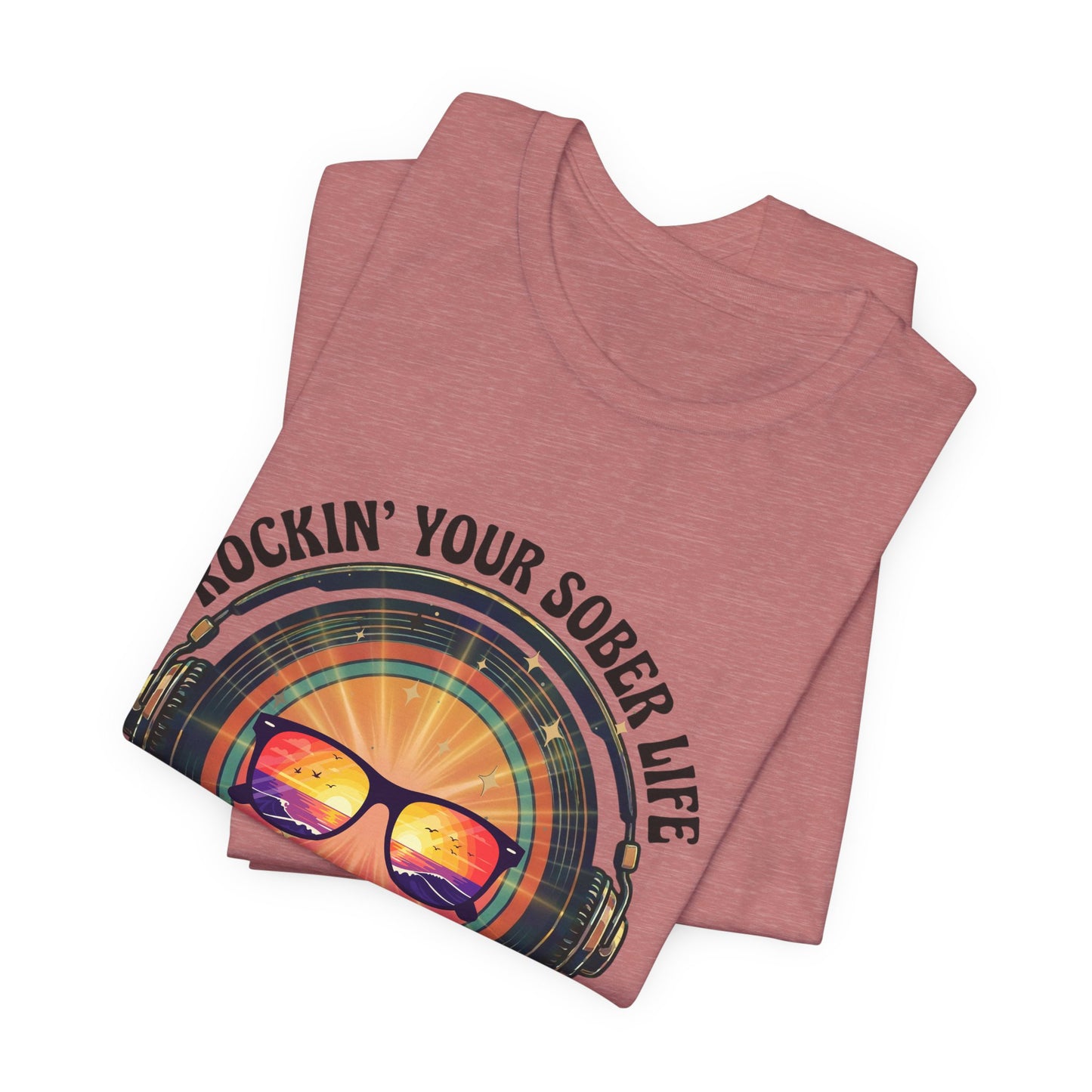Rockin' Your Sober Life - Mirrored Glasses | Vintage Vinyl Design