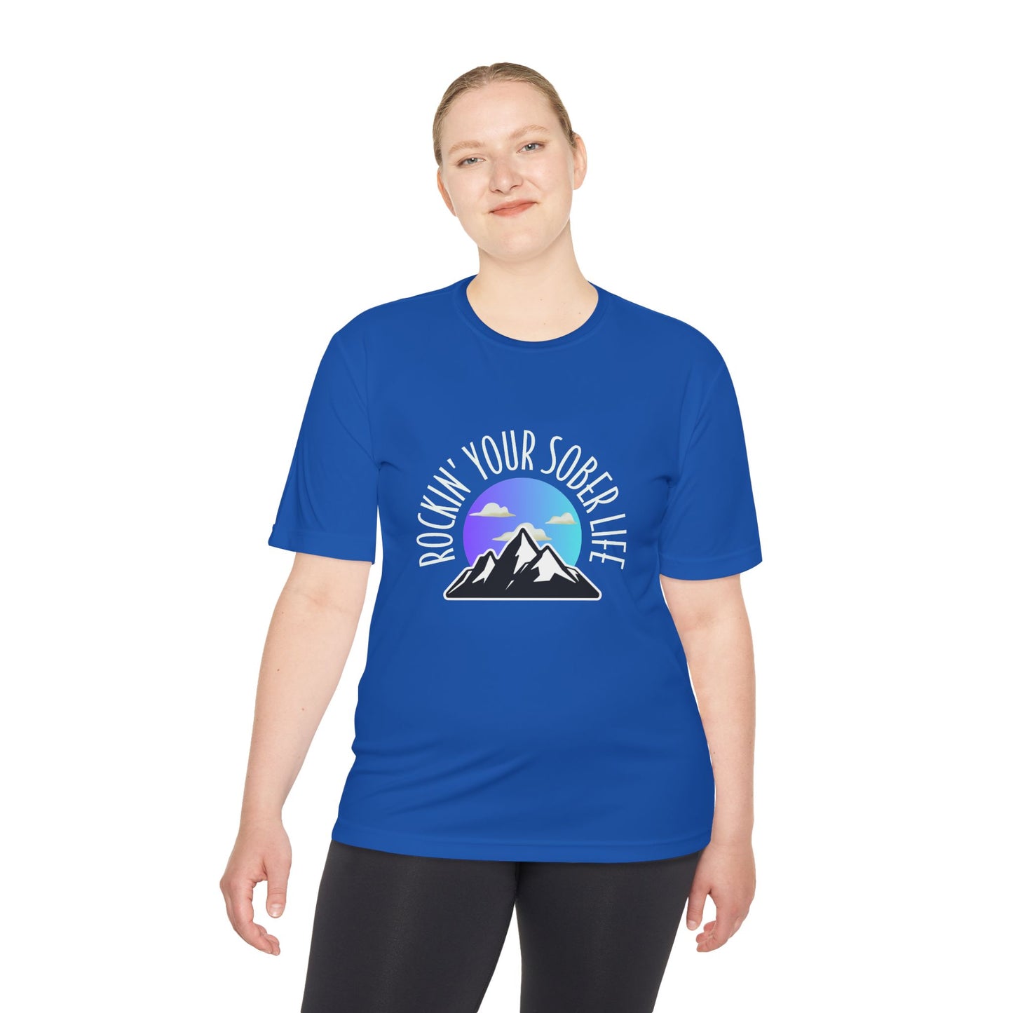 "Mountain Mindset" Unisex Moisture Wicking Tee (Chillwave)
