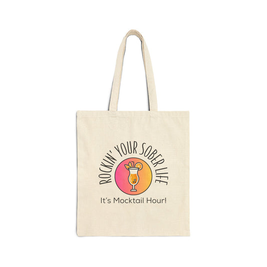 Mocktail Hour Cotton Canvas Tote Bag  (Sunset)