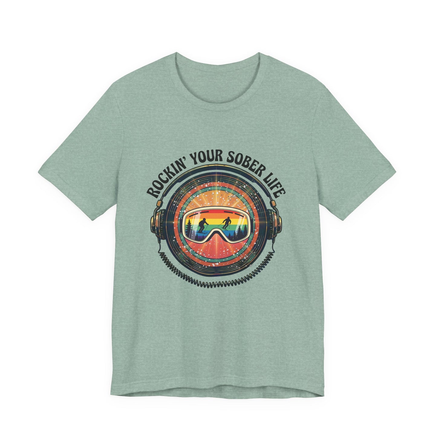 Rock Your Sober Life on the Slopes - Rainbow Goggle Design